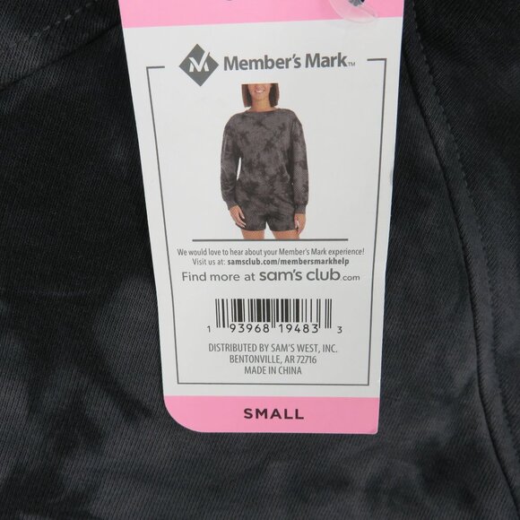 Member's Mark Women's Small Tie Dye Sweatshirt S Gray Smoke NWT - Picture 4 of 5